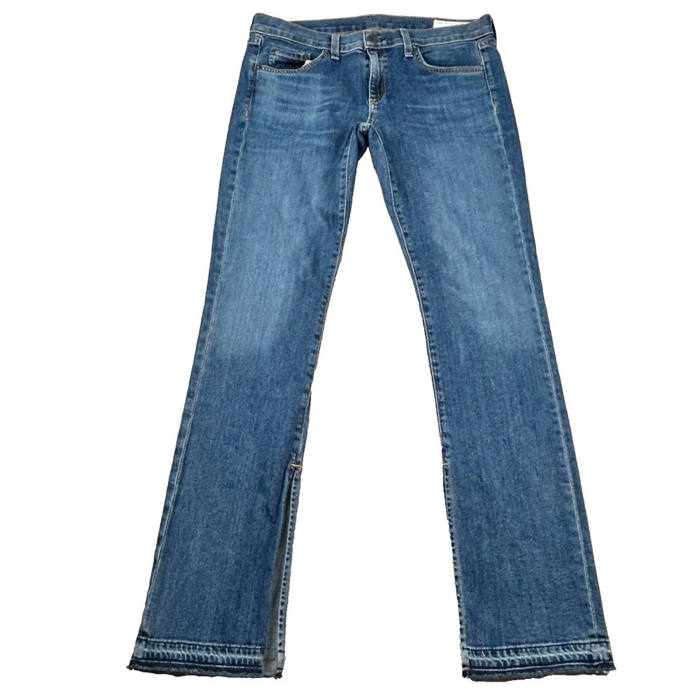 Rag & Bone Jeans Womens 29 Lottie Boot Cut Slit Ankle Low Rise Designer USA